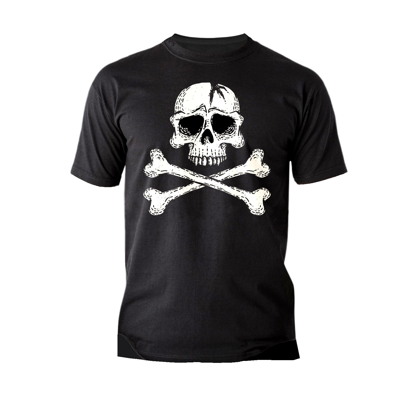 Halloween Horror Pirate Skull And Crossbones Edgy Cool Scary Official Men's T-shirt