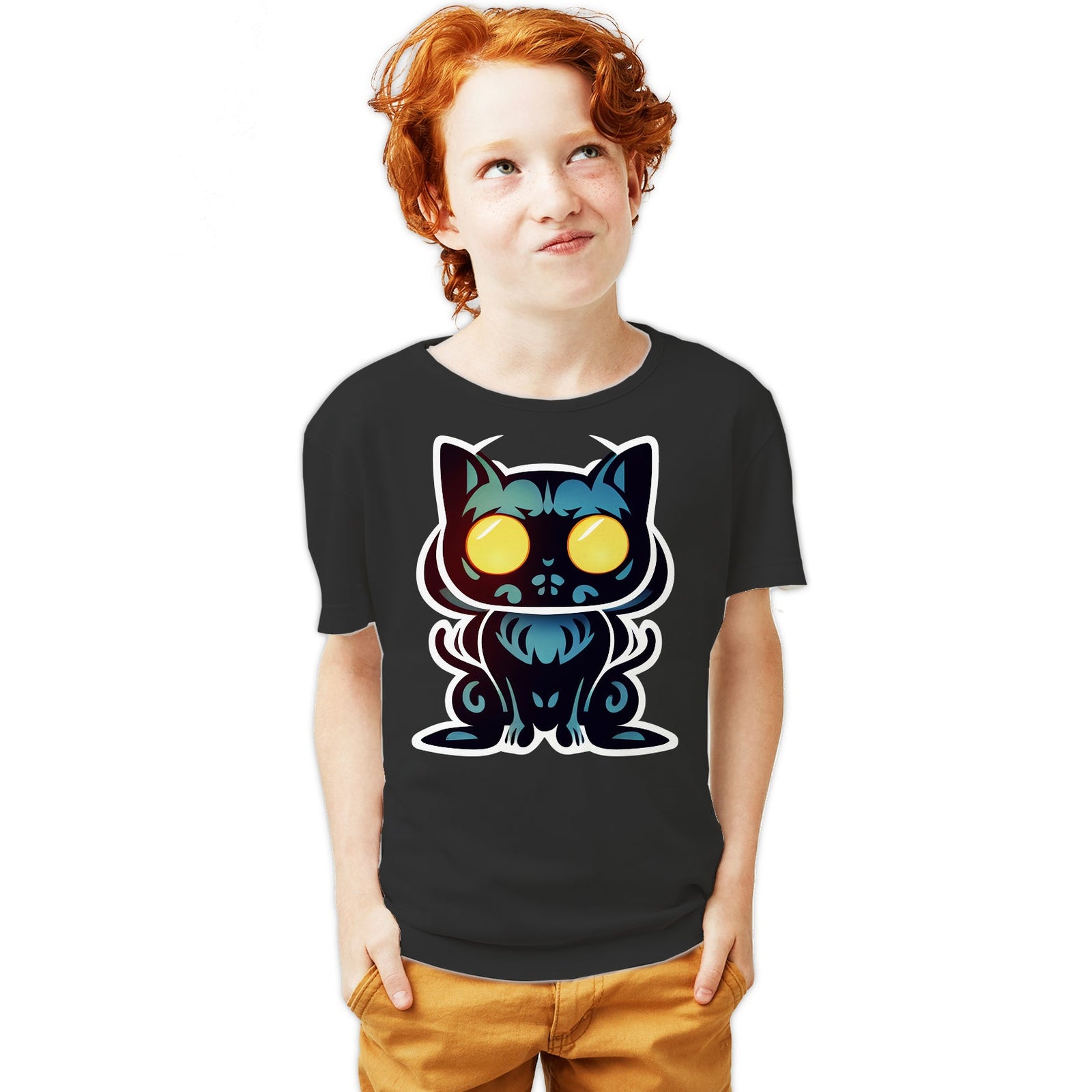 Halloween Horror Zombie Monster  Cat Festival Rave Art Official Youth T-shirt