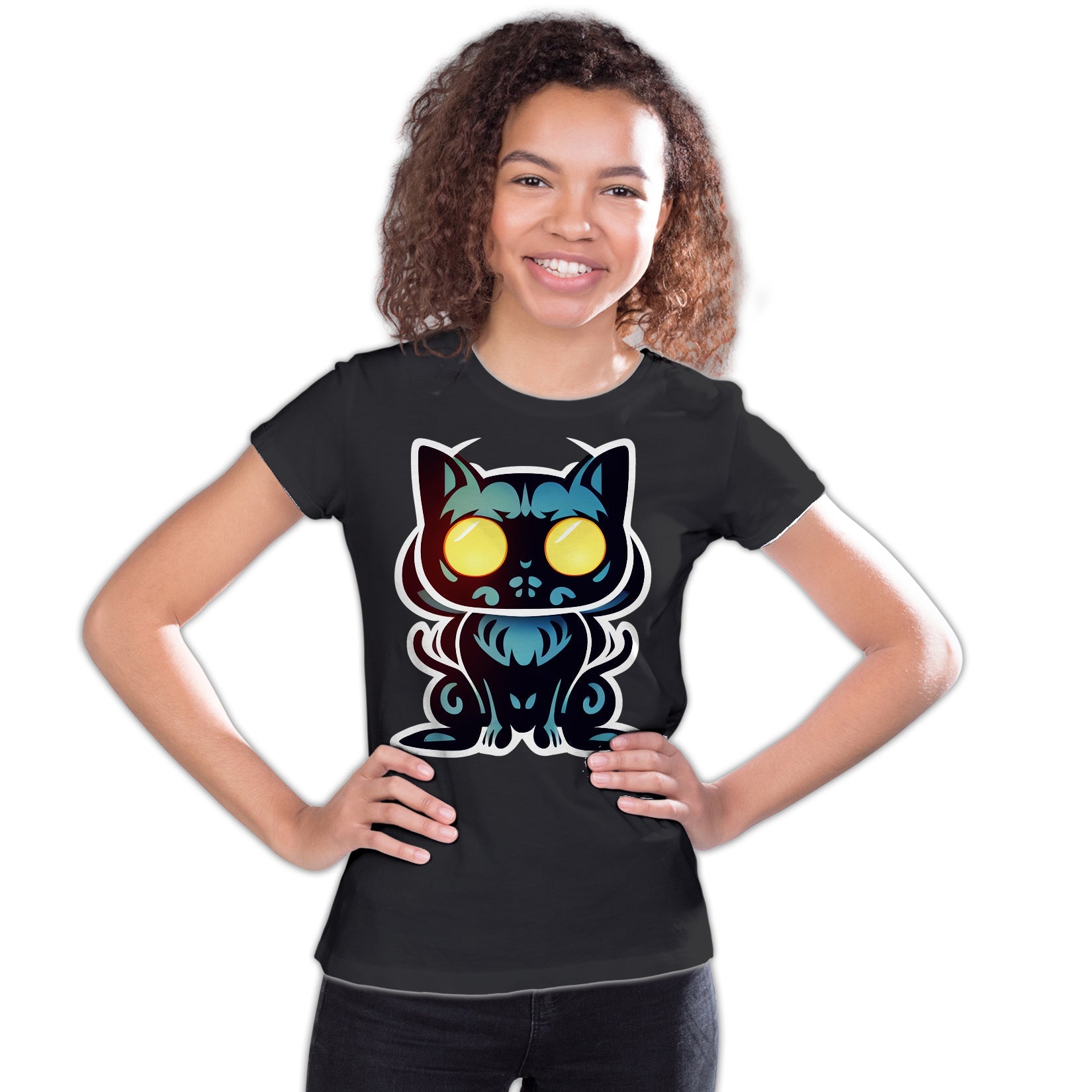 Halloween Horror Zombie Monster  Cat Festival Rave Art Official Youth T-shirt