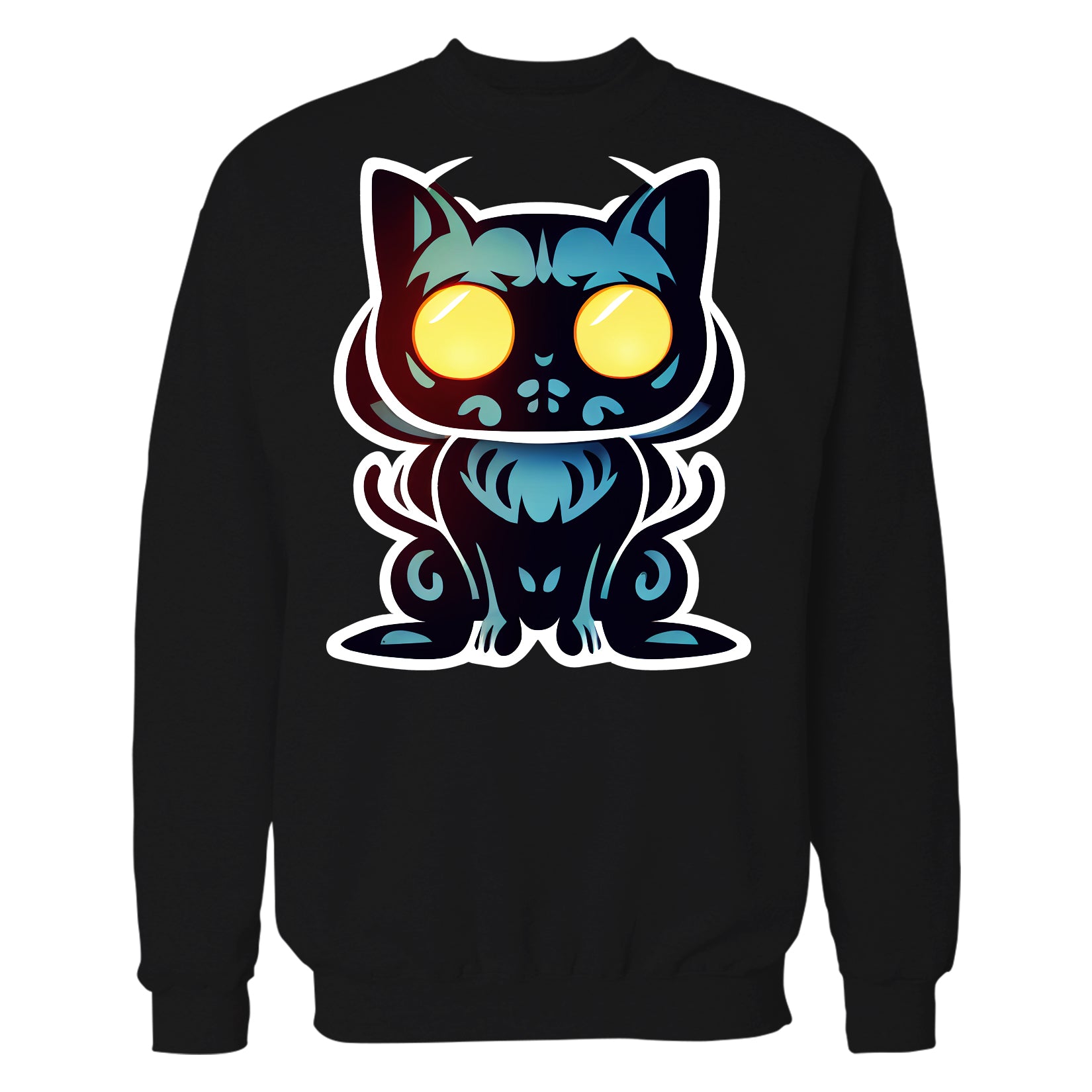 Halloween Horror Zombie Monster  Cat Festival Rave Art Unisex Sweatshirt