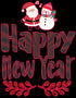 NYE Happy New Year Santa Sparkle Snowman Bling Cute Family Men's T-Shirt