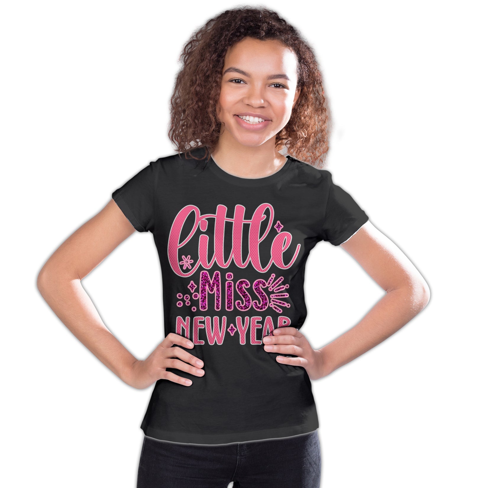 NYE Little Miss New Year Sparkle Bling Party Eve Celebration Men's T-Shirt