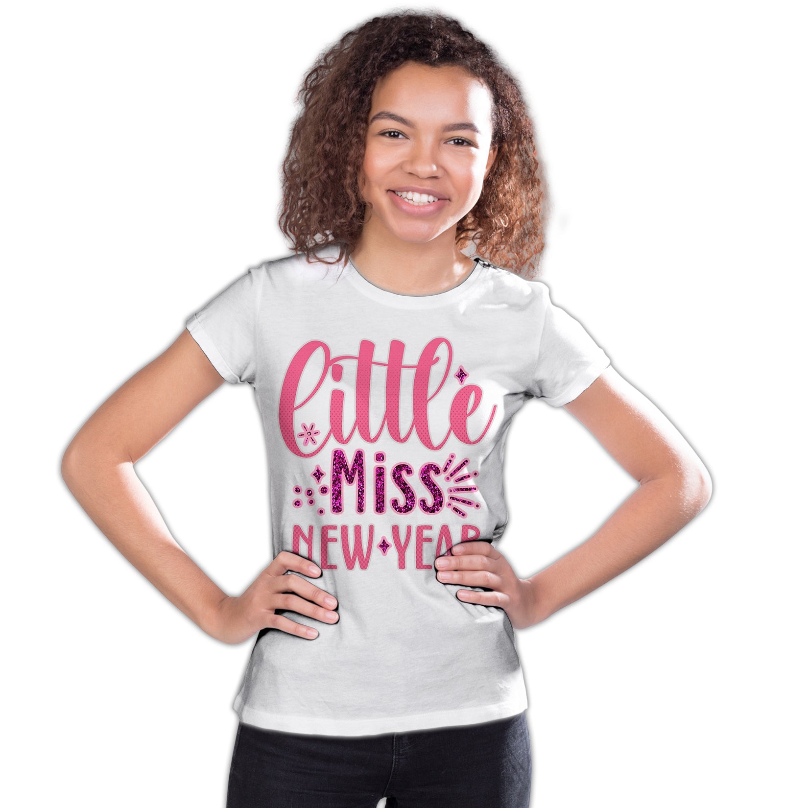 NYE Little Miss New Year Sparkle Bling Party Eve Celebration Men's T-Shirt