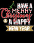 NYE Merry Christmas Happy New Year Hearts Party Xmas Eve Men's T-Shirt
