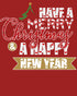 NYE Merry Christmas Happy New Year Hearts Party Xmas Eve Men's T-Shirt