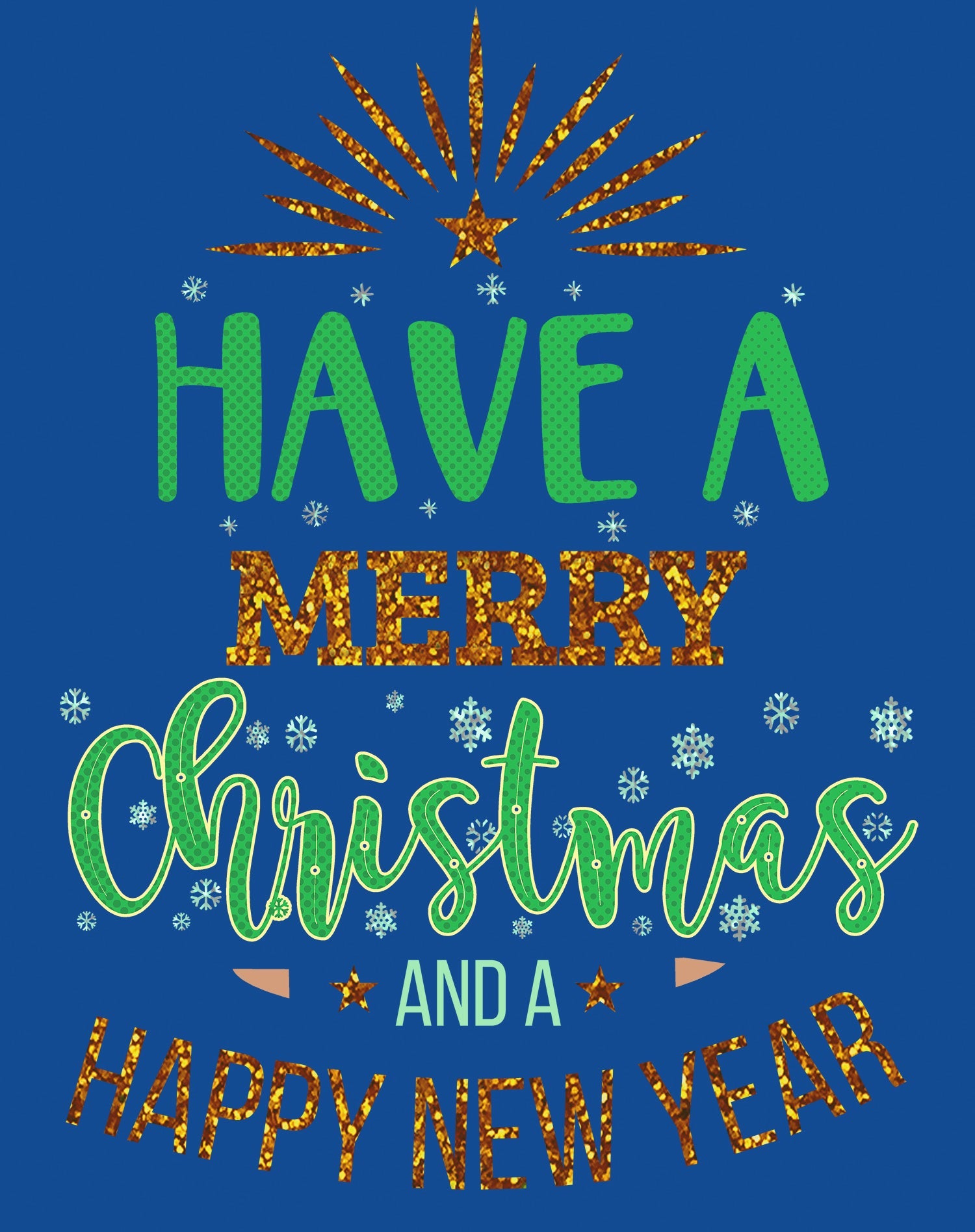 NYE Merry Christmas Sparkle Happy New Year Eve Xmas Party Men's T-Shirt