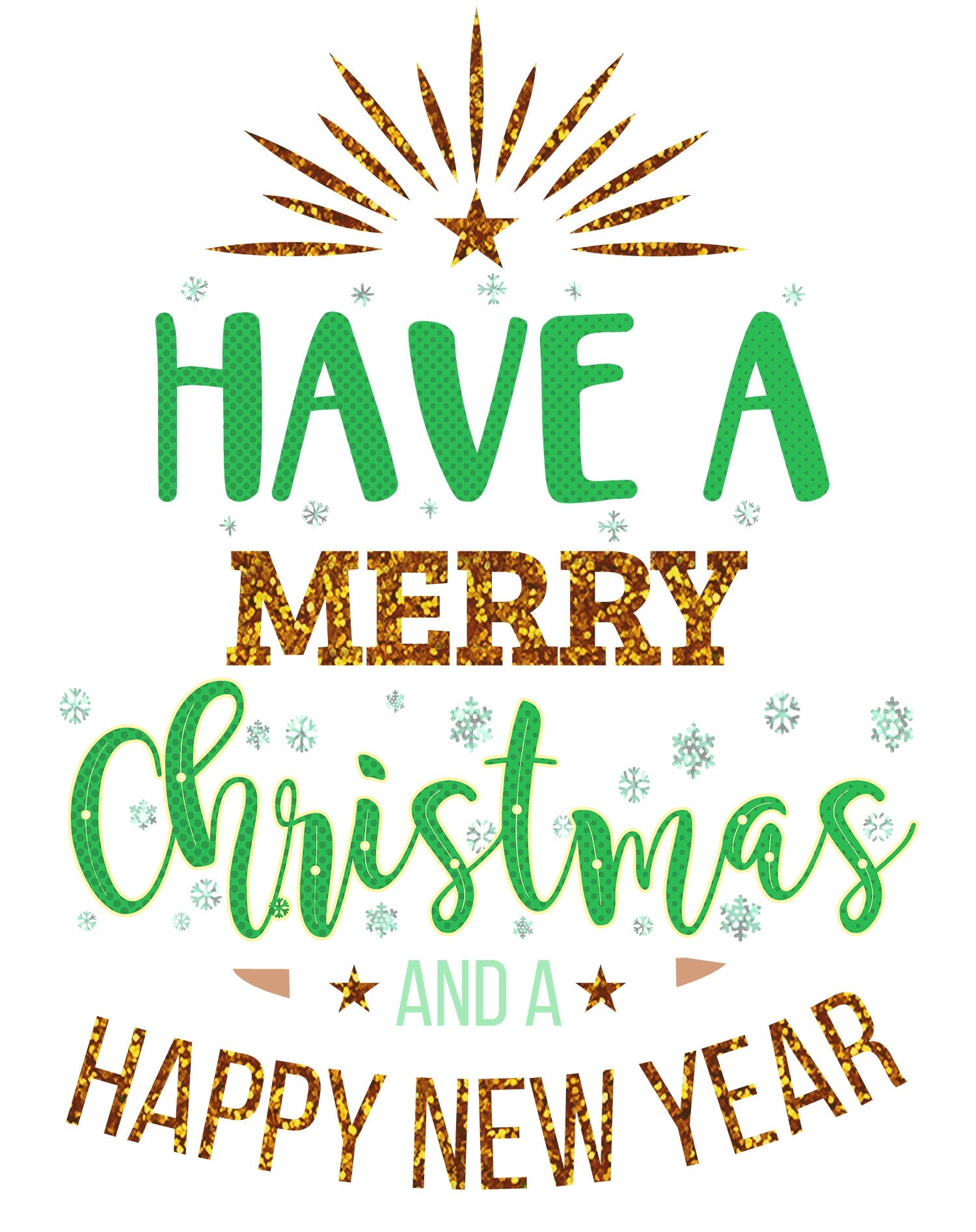 NYE Merry Christmas Sparkle Happy New Year Eve Xmas Party Men's T-Shirt