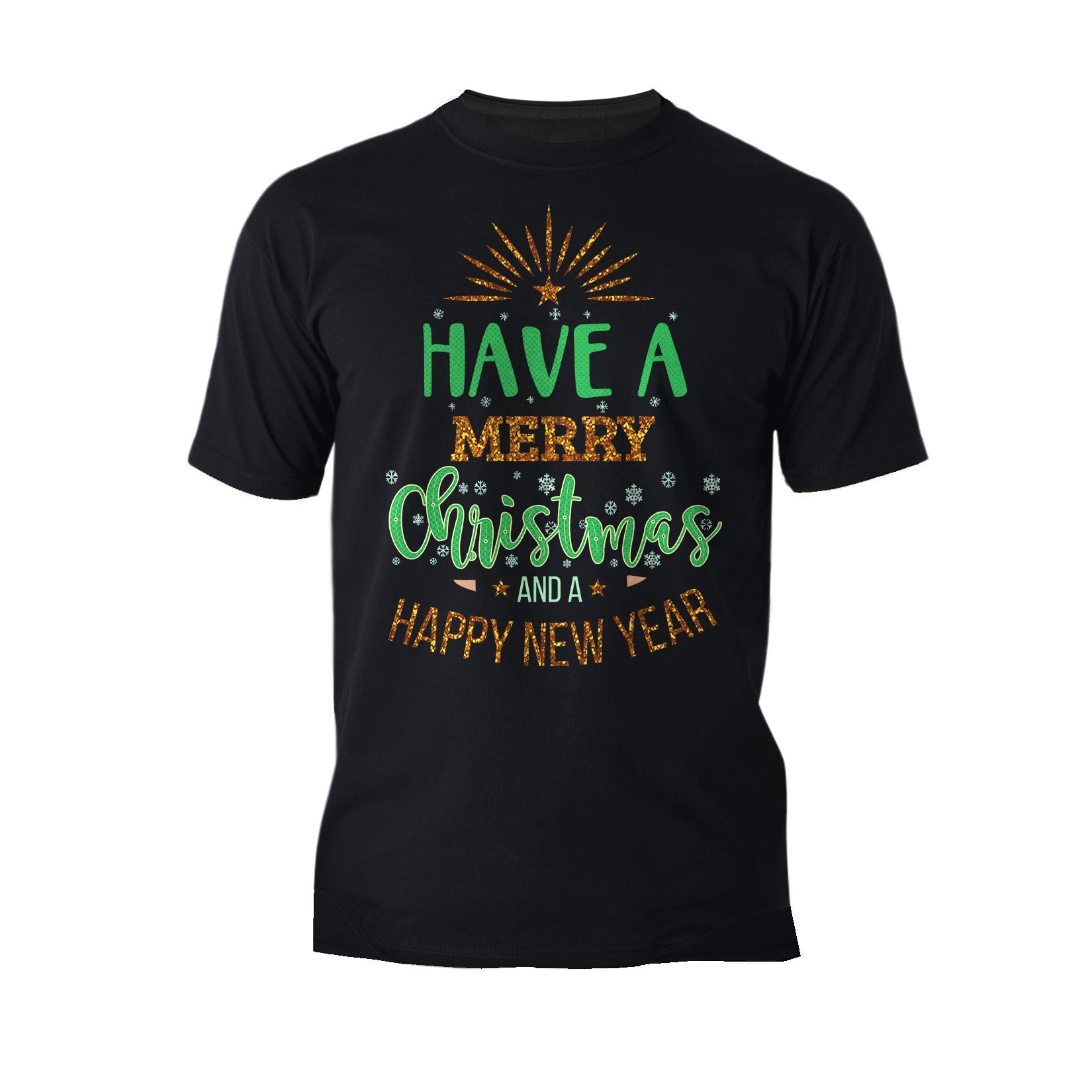 NYE Merry Christmas Sparkle Happy New Year Eve Xmas Party Men's T-Shirt