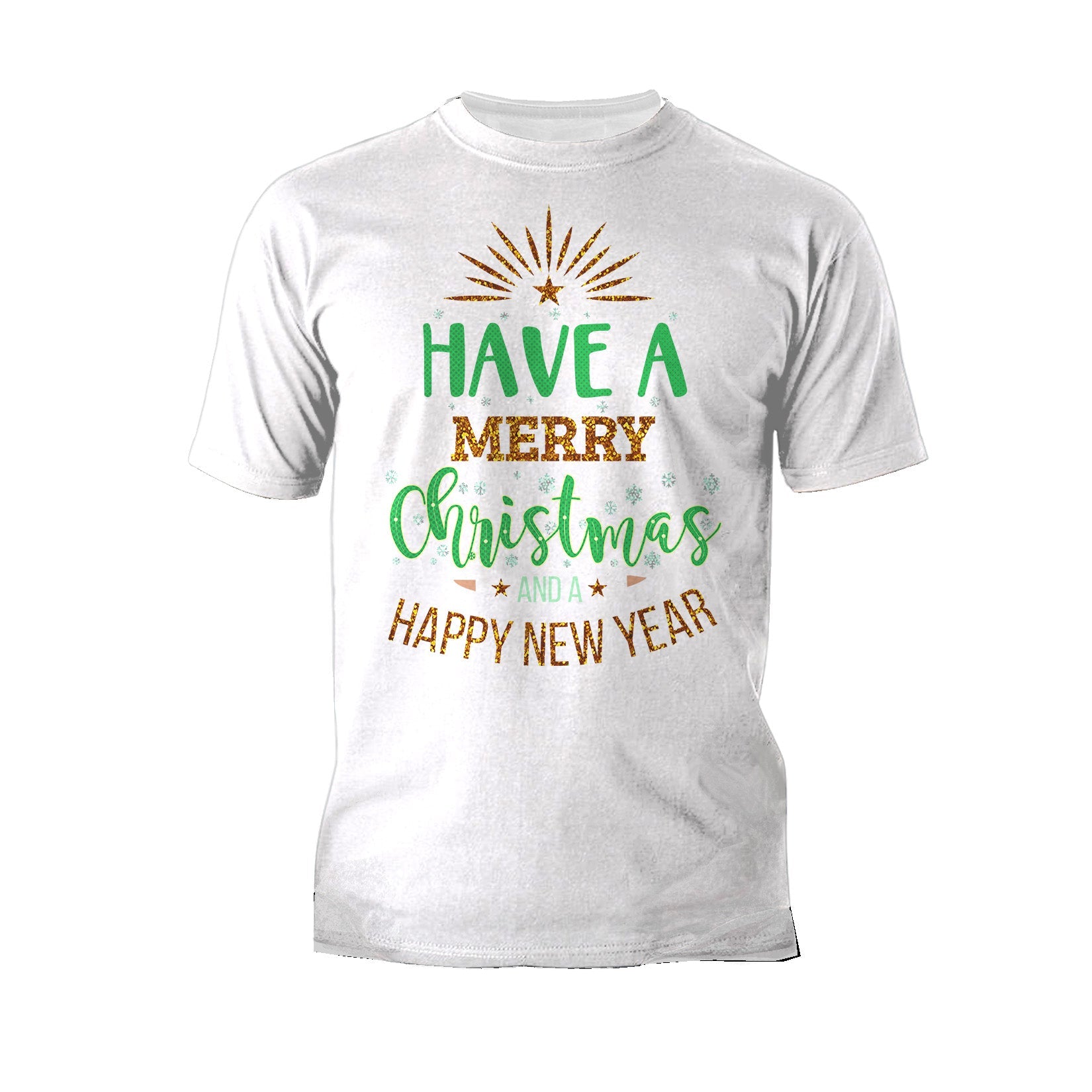 NYE Merry Christmas Sparkle Happy New Year Eve Xmas Party Men's T-Shirt
