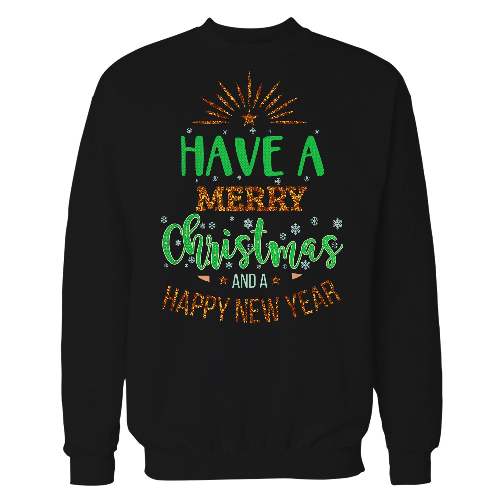 NYE Merry Christmas Sparkle Happy New Year Eve Xmas Party Unisex Sweatshirt