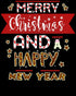 NYE Merry Christmas Stripes Happy New Year Sparkle Party Men's T-Shirt