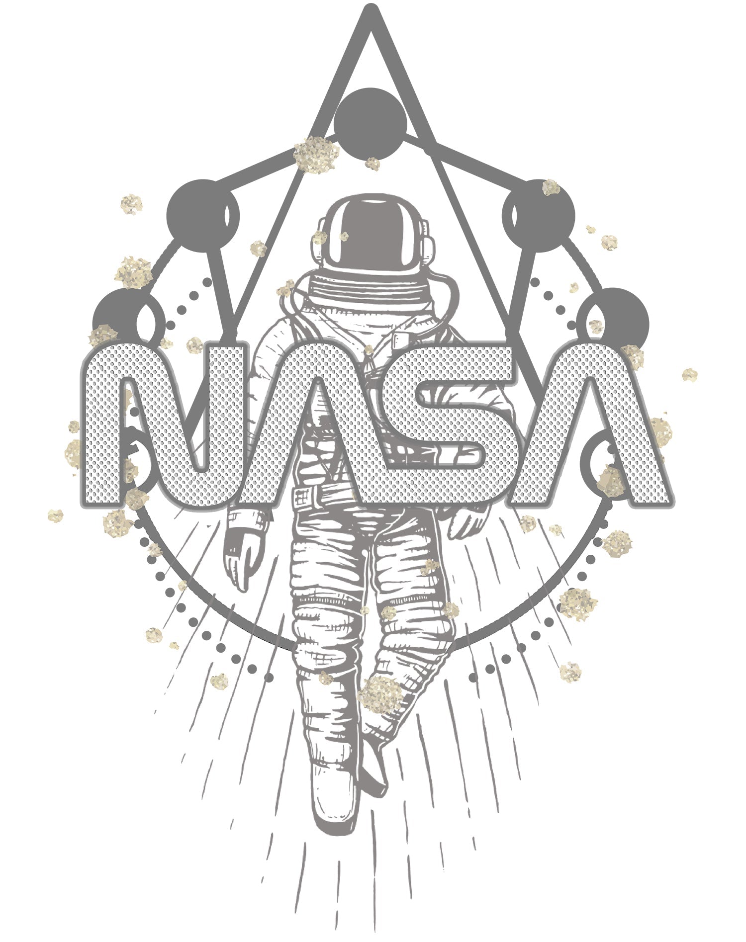 Science Space NASA Astronaut Sacred Geometry Nerd Geek Chic Official Youth T-shirt