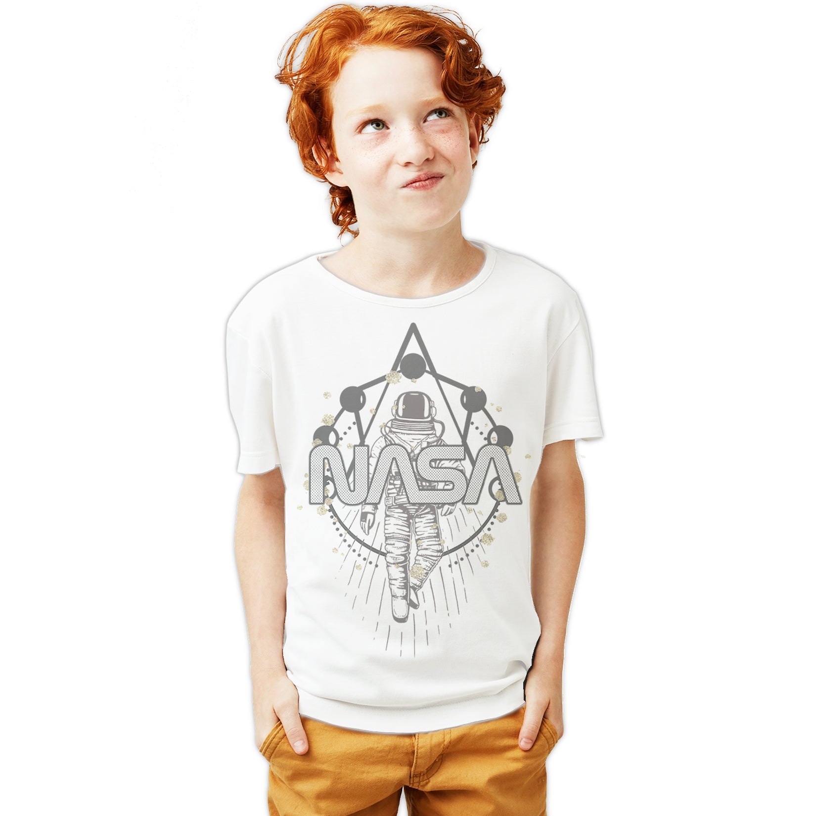 Science Space NASA Astronaut Sacred Geometry Nerd Geek Chic Official Youth T-shirt