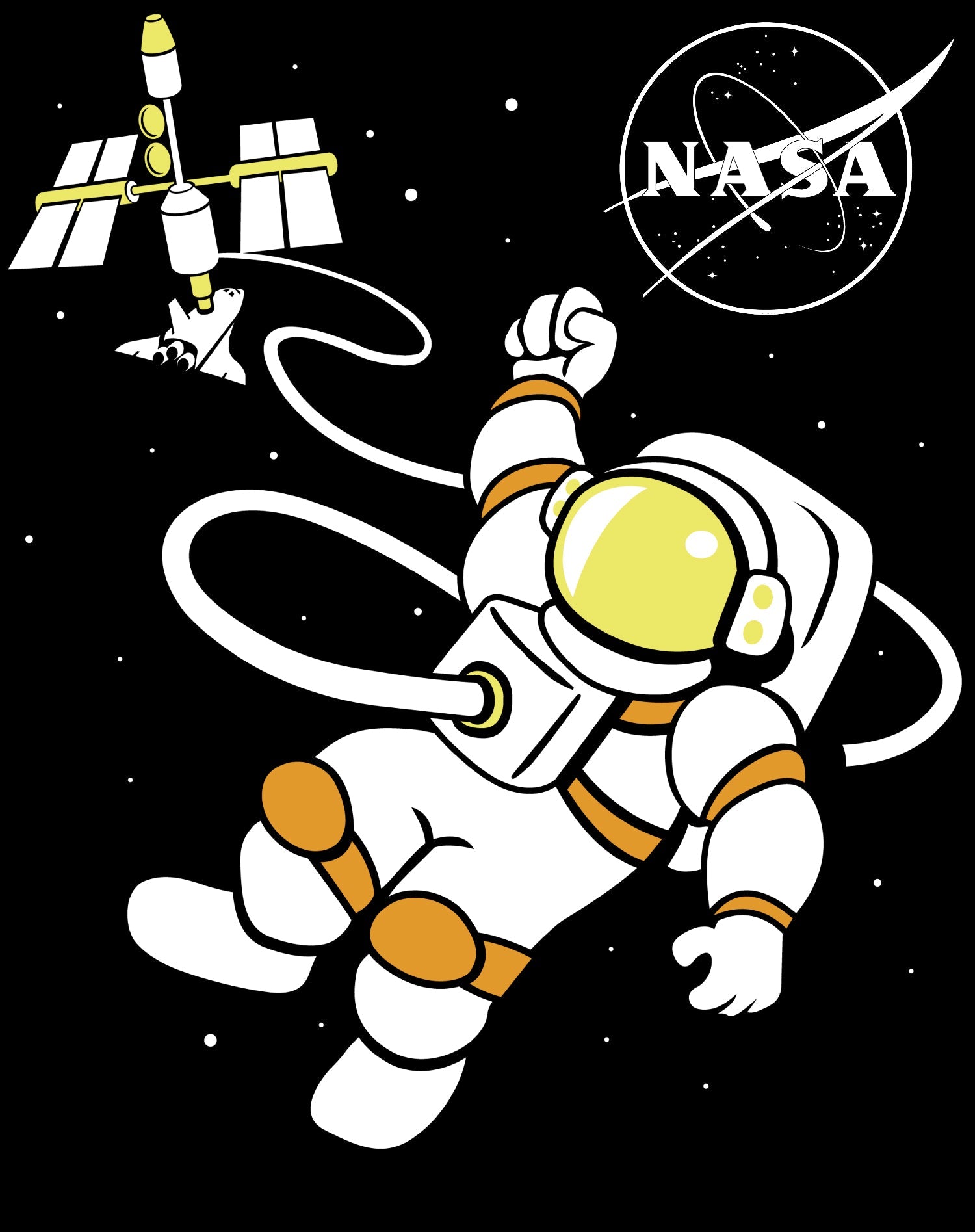 Science Space NASA Astronaut Shuttle Rocket Nerd Geek Chic Official Youth T-shirt