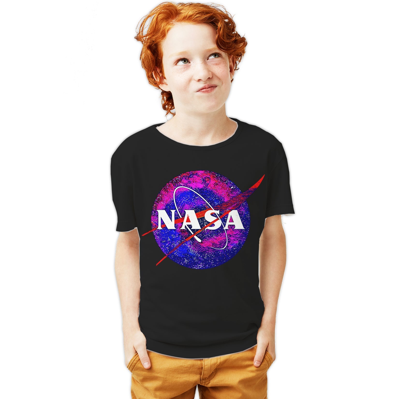 Science Space NASA Logo Classic Planet Galaxy Nerd Geek Chic Official Youth T-shirt