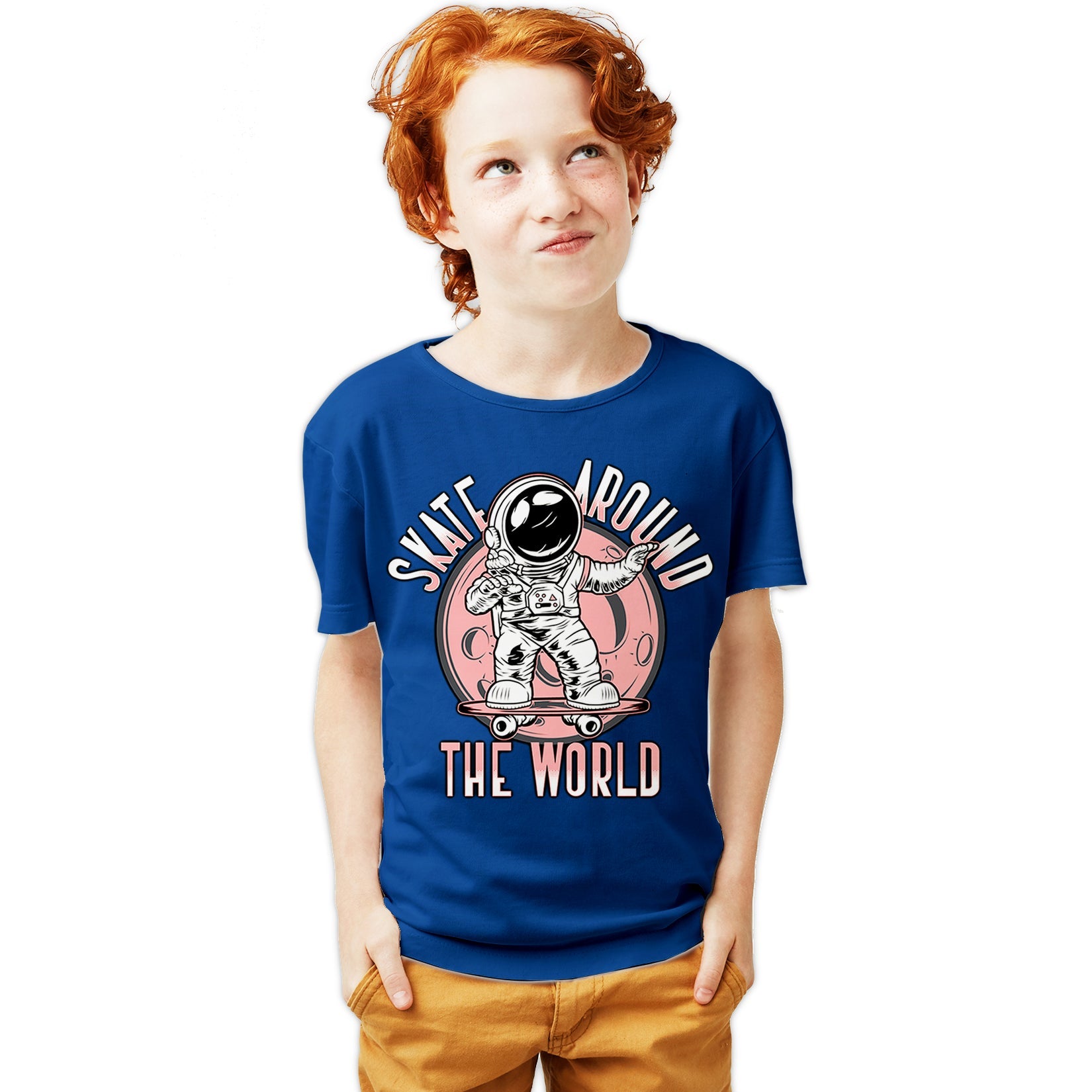 Science Space Race Skate Around World Astronaut Nerd Geek Official Youth T-shirt