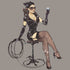 DC Comics Bombshells Catwoman Wine Official Women's T-shirt ()