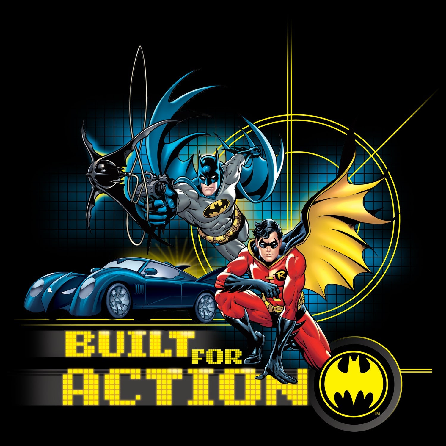 DC Comics Batman Built Action Official Men's T-shirt ()