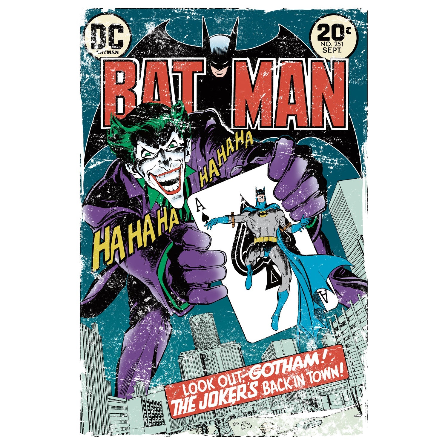 DC Comics Batman Cover 251 Joker Official Men's T-shirt ()