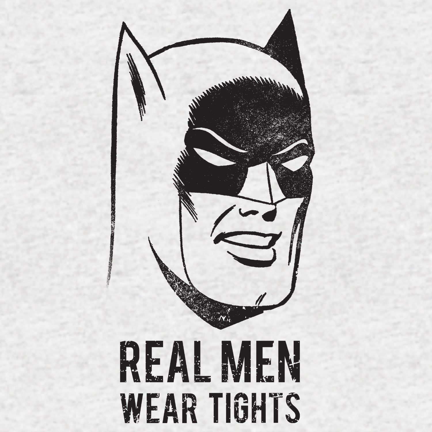 DC Comics Batman Text Real Men Tights Official Men's T-shirt ()