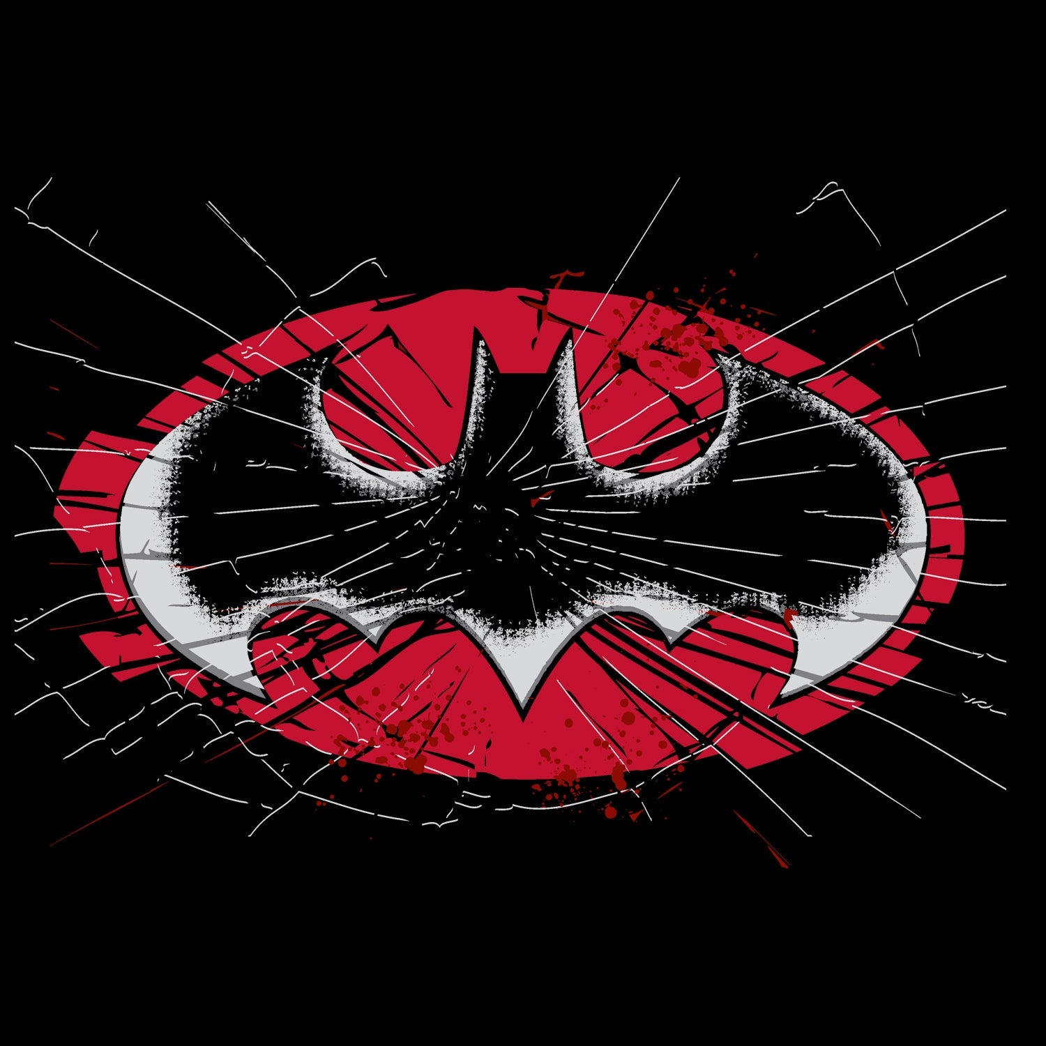 DC Comics Batman Logo Glass Official Kid's T-Shirt ()