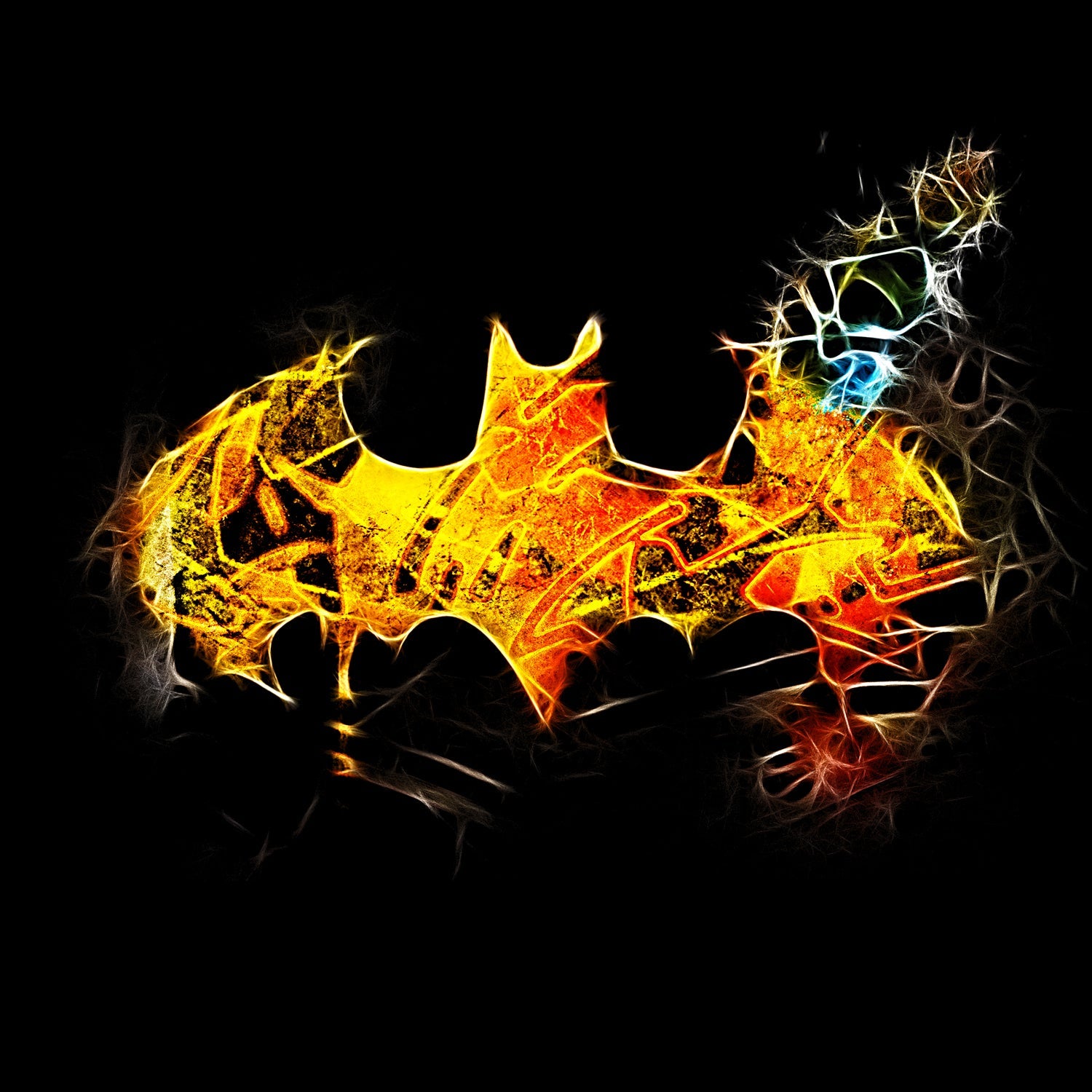 DC Comics Batman Logo Saturated Official Women's T-shirt ()