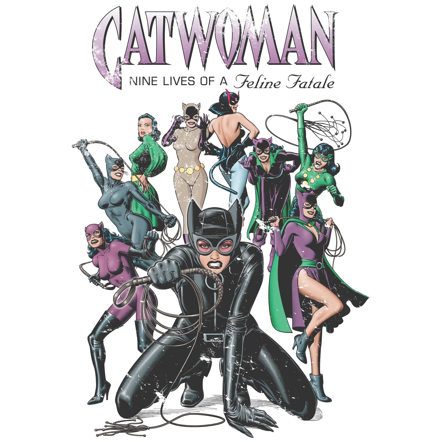 DC Comics Catwoman Cover Nine Lives Official Women's T-shirt ()