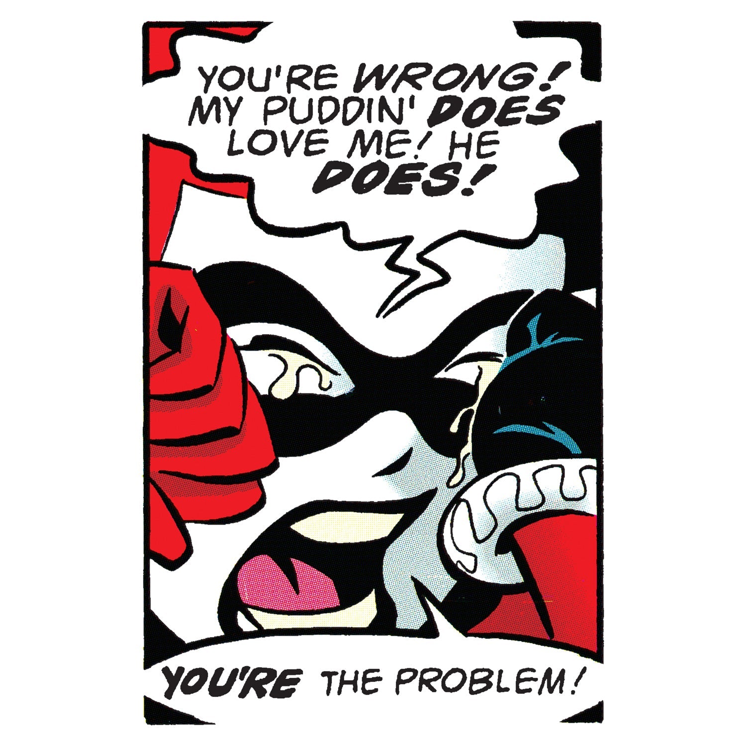 DC Comics Harley Quinn Panel Puddin 01 Official Women's T-Shirt ()