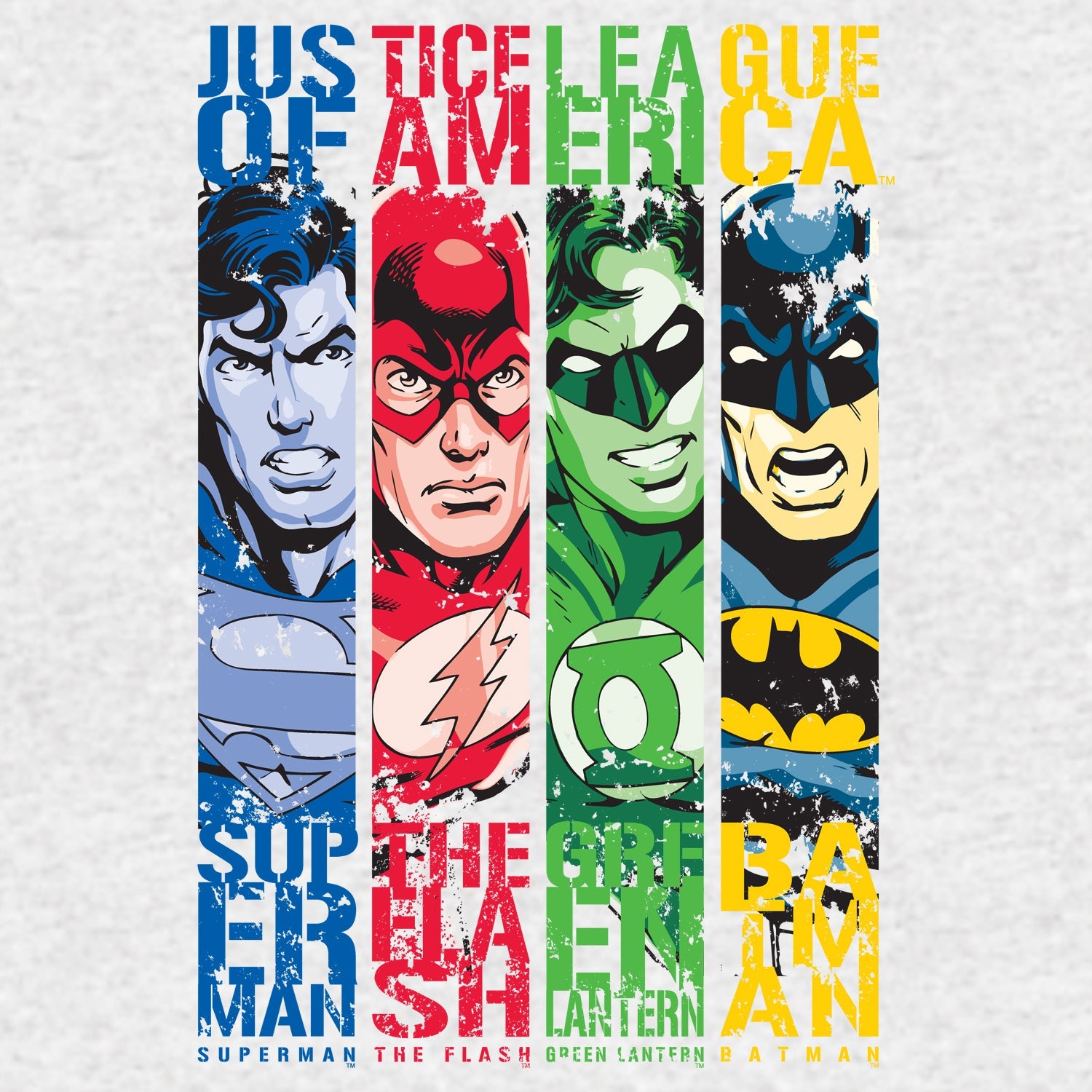 DC Comics Justice League Stripped Official Kid's T-shirt ()