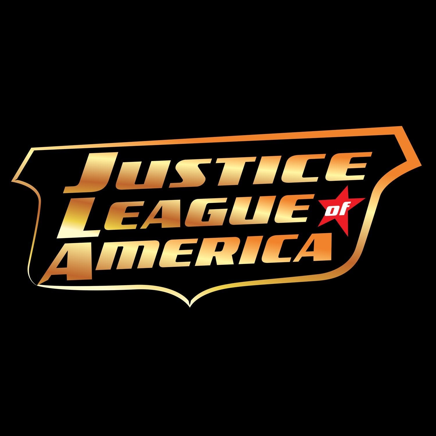 DC Comics Justice League JLA Classic Metallic Logo Official Women's T-shirt ()
