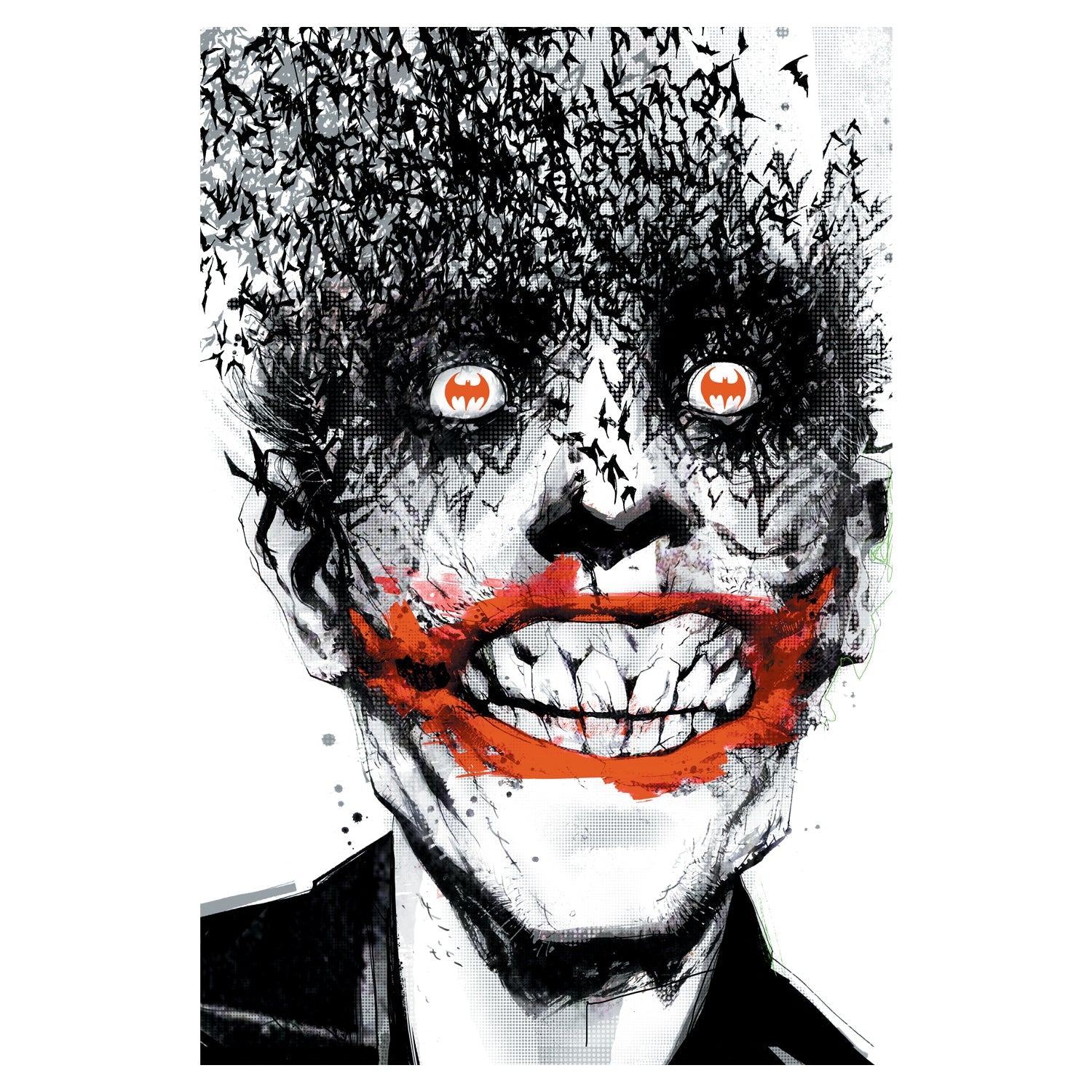 DC Comics Joker Comic Cover Bats Jock 01 Official Men's T-Shirt ()
