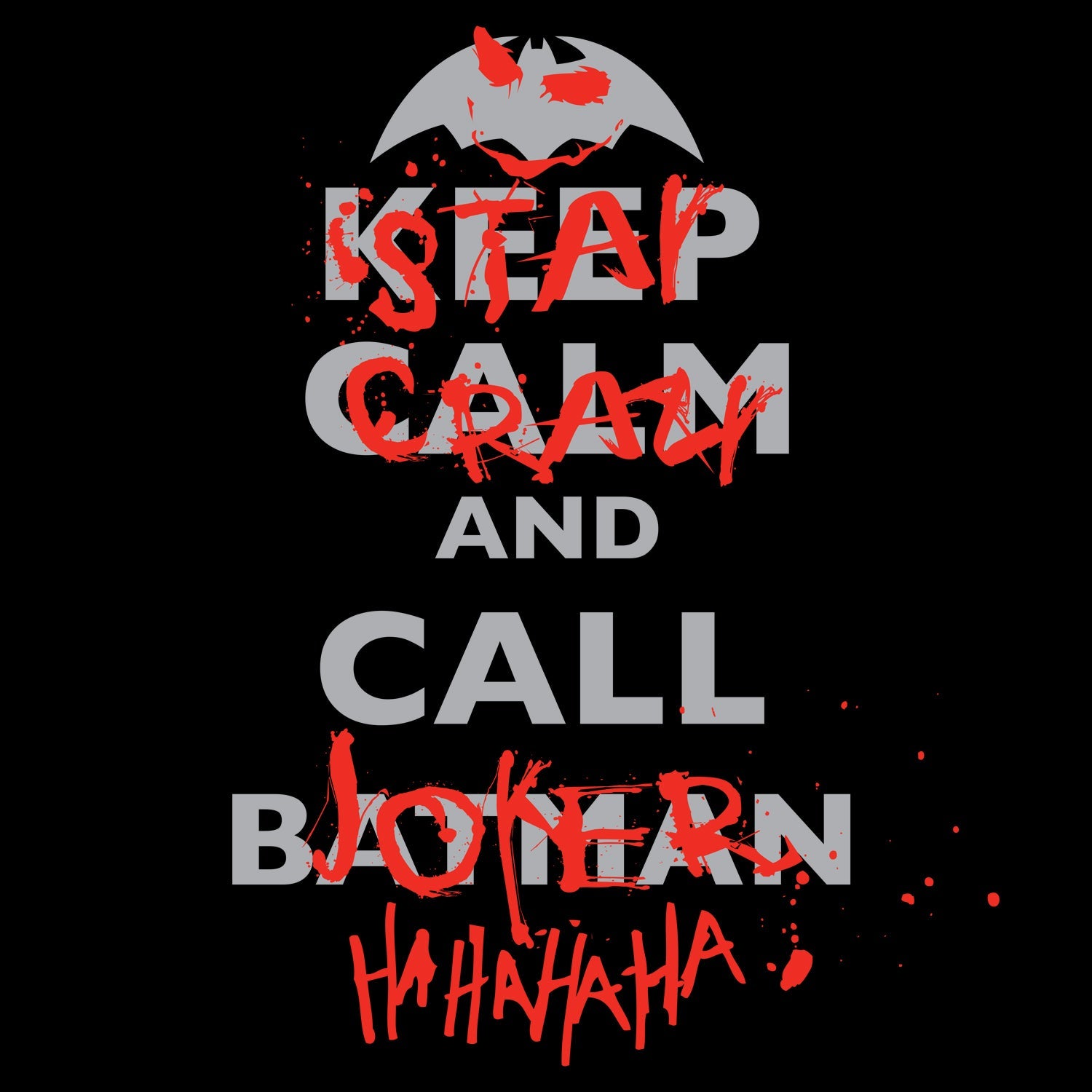 DC Comics Joker Text Stay Crazy Official Men's T-Shirt ()