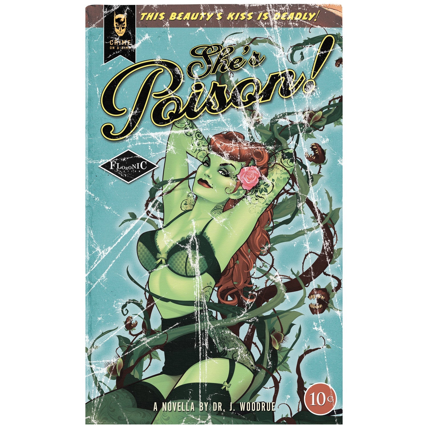 DC Comics Bombshells Poison Ivy Cover Poison Official Women's T-shirt ()
