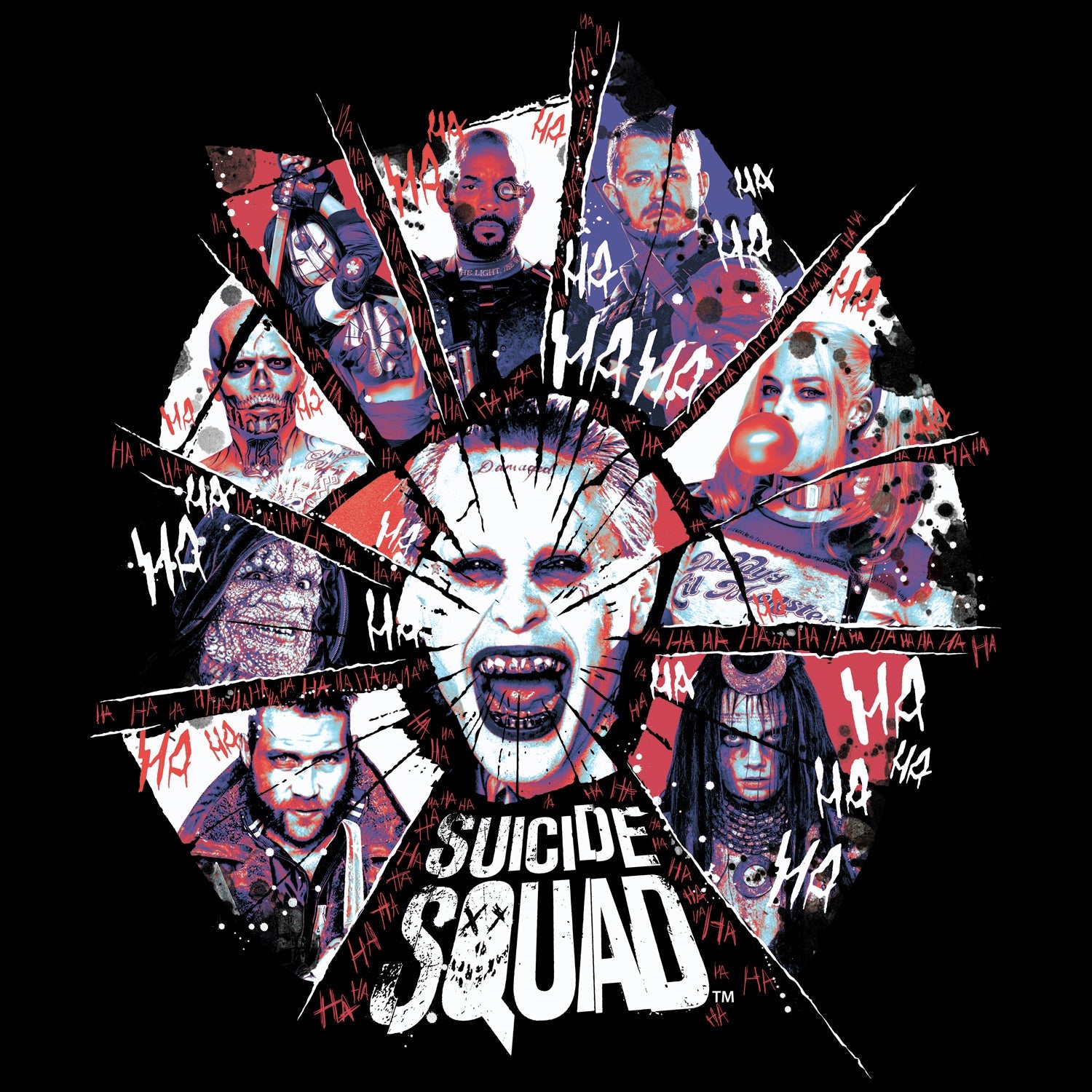 DC Suicide Squad Shattered Official Women's T-shirt ()