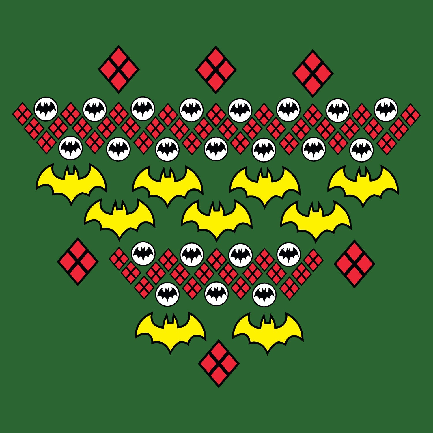 DC Comics Batman Xmas Pattern Official Sweatshirt ()