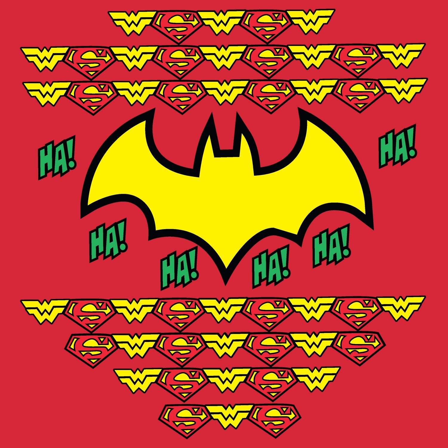 DC Comics Justice League Batman Xmas Pattern Ha Official Sweatshirt ()
