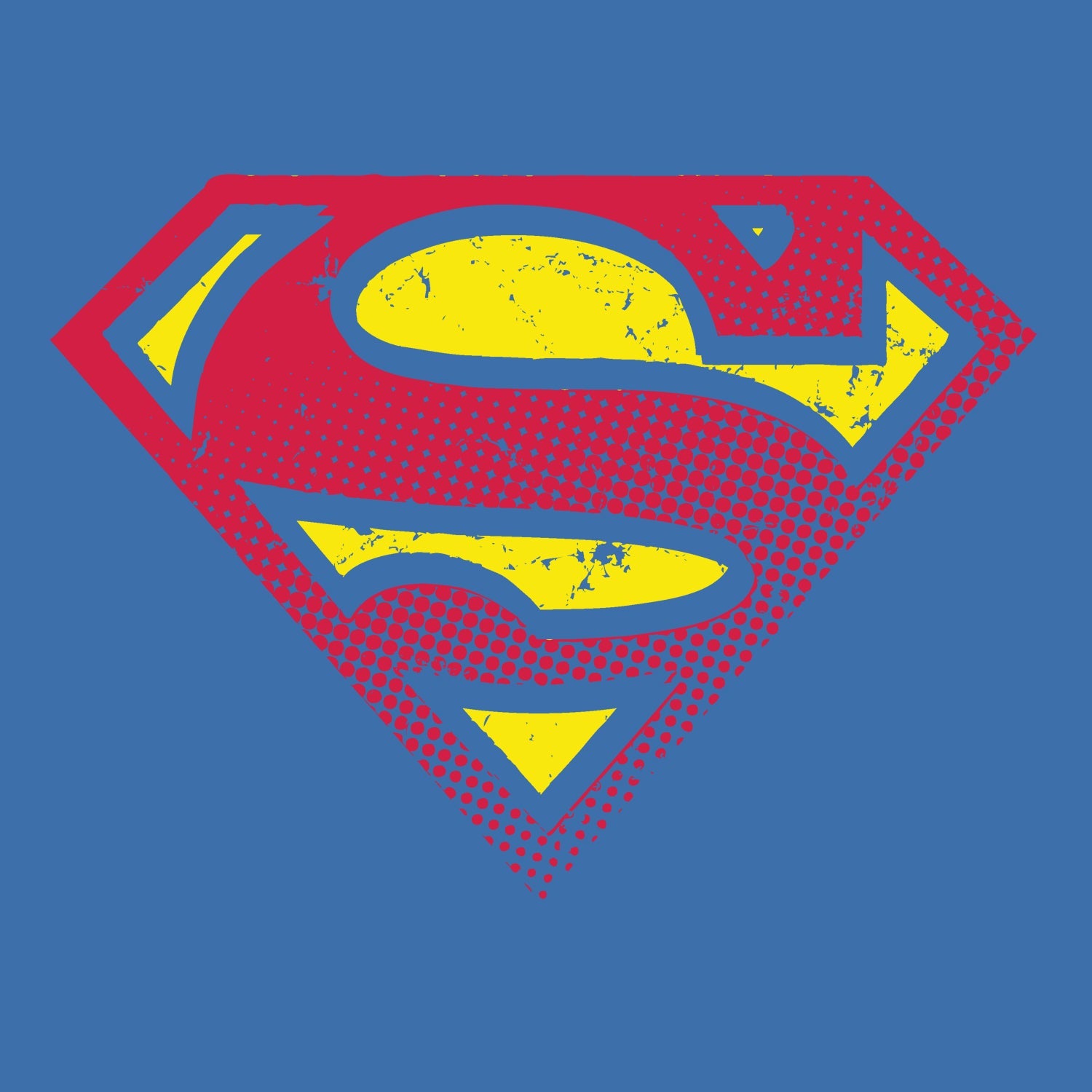 DC Comics Superman Logo Halftone Official Kid's T-shirt ()