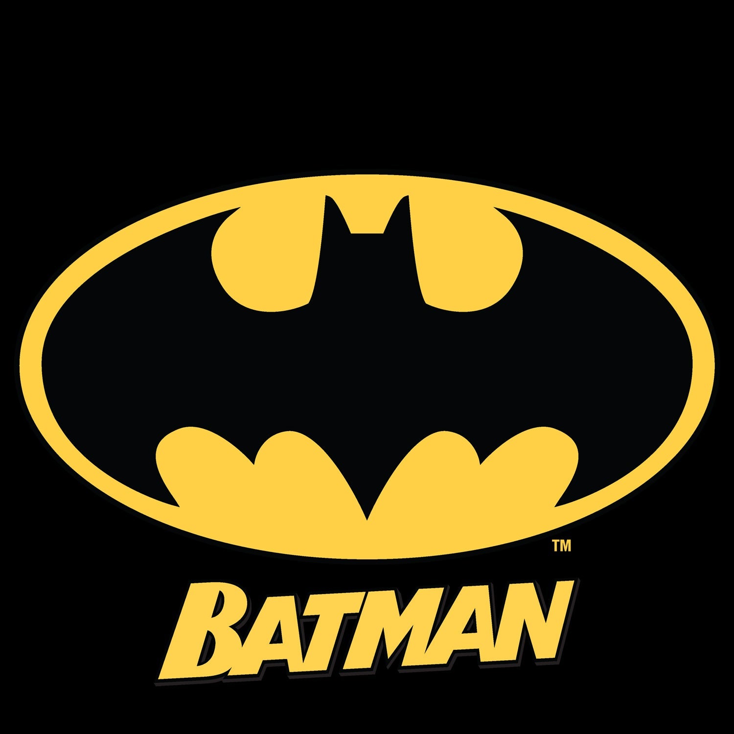 DC Comics Batman Logo Name Official Kid's T-Shirt ()