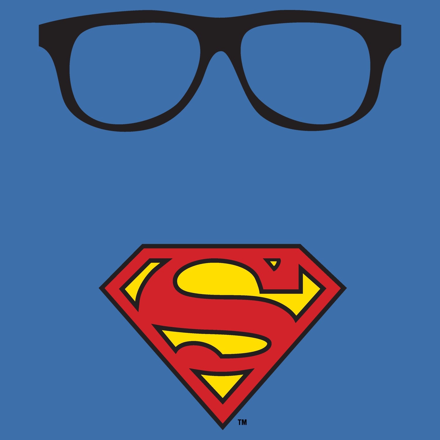 DC Comics Superman Logo Glasses Official Kid's T-Shirt ()