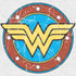 DC Comics Wonder Woman Logo Circle Distressed Official Women's T-shirt ()