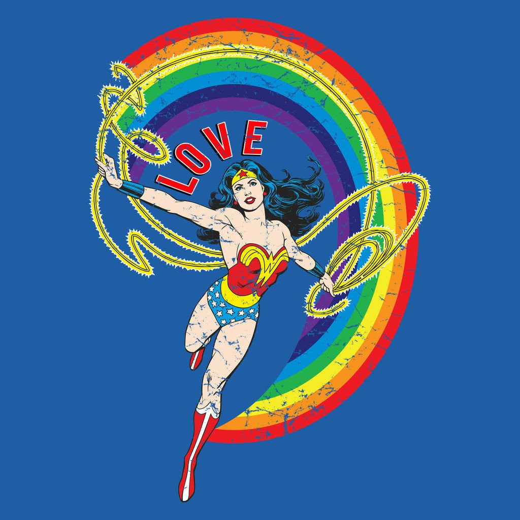 DC Comics Wonder Woman Rainbow Love Official Women's T-shirt ()