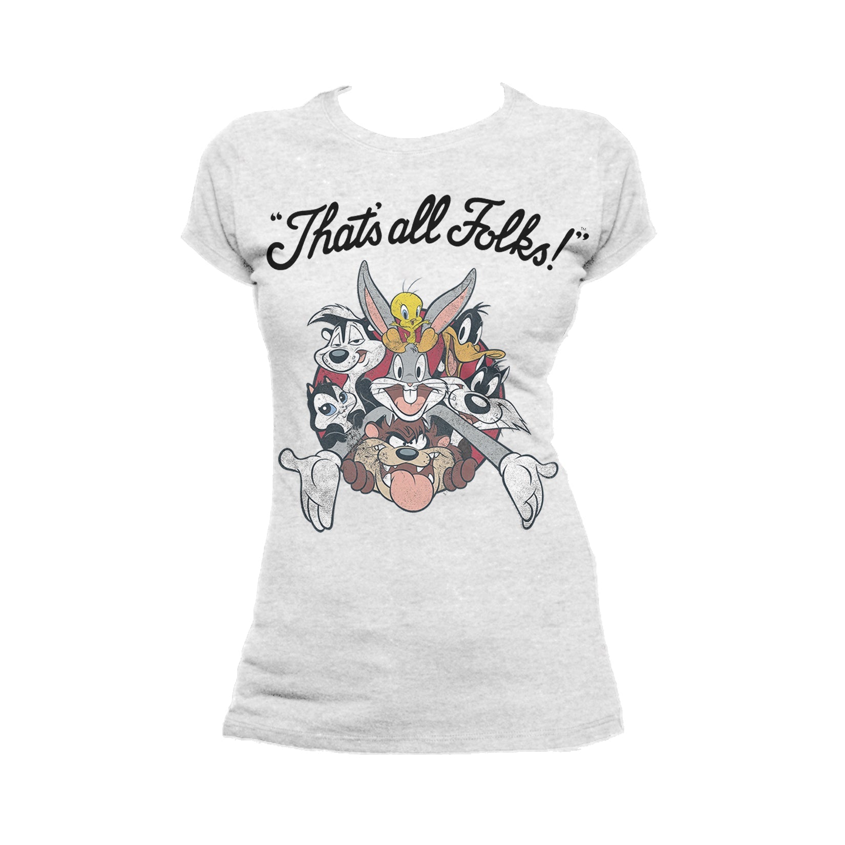 Looney Tunes All Stars That's All Folks Official Women's T-shirt ()