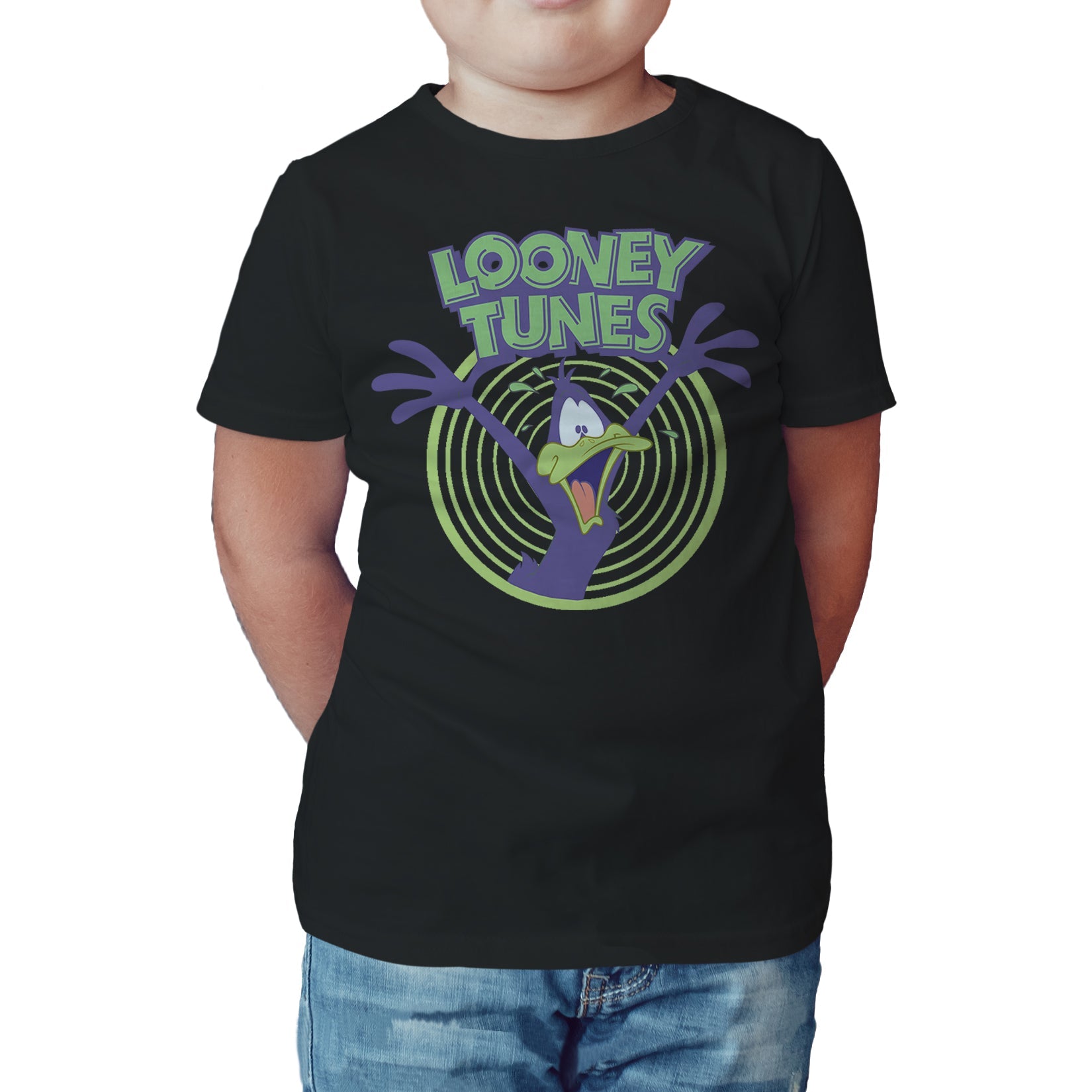 Looney Tunes Daffy Duck Logo Crazy Official Kid's T-shirt ()