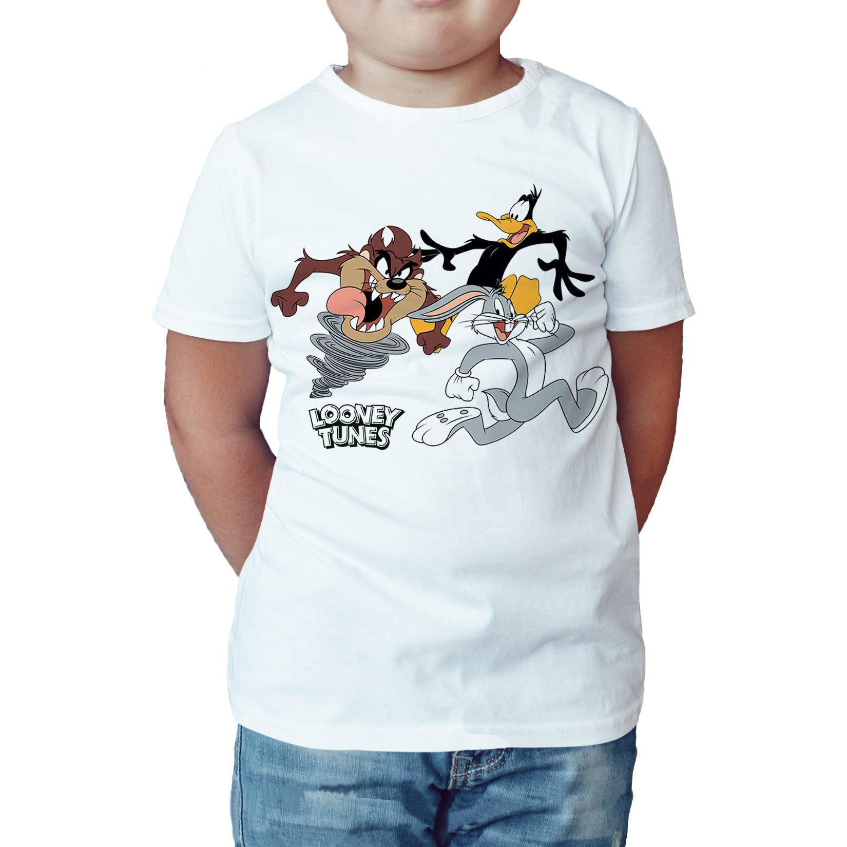 Looney Tunes Trio Bugs Daffy Taz Official Kid's T-Shirt ()