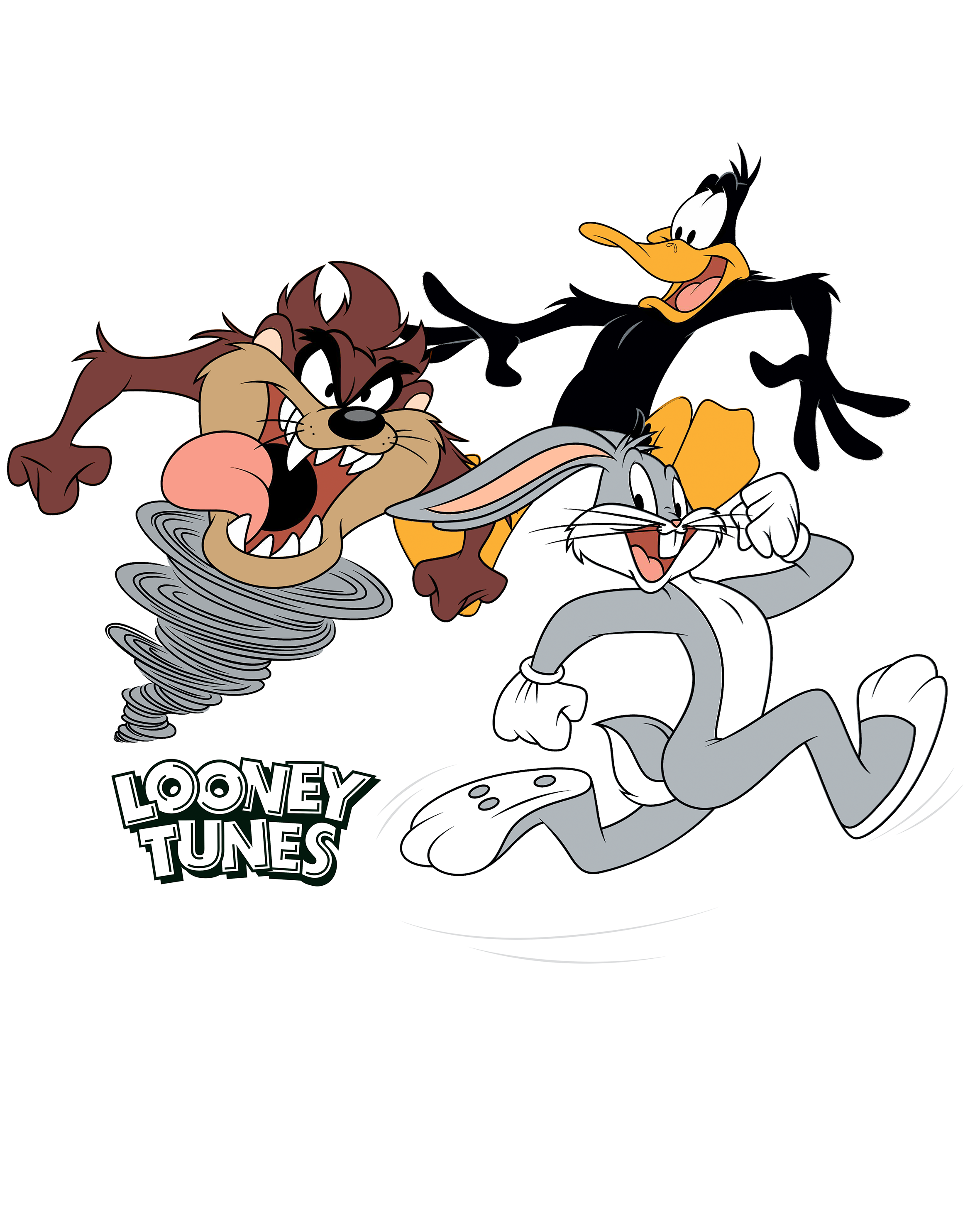 Looney Tunes Trio Bugs Daffy Taz Official Men's T-shirt ()