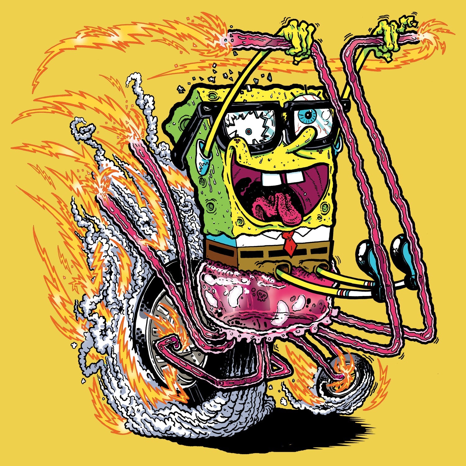 SpongeBob SquarePants Comic Bike Official Kid's T-Shirt ()