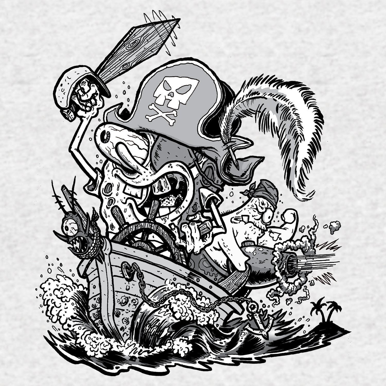 SpongeBob SquarePants Comic Pirate Official Kid's T-Shirt ()