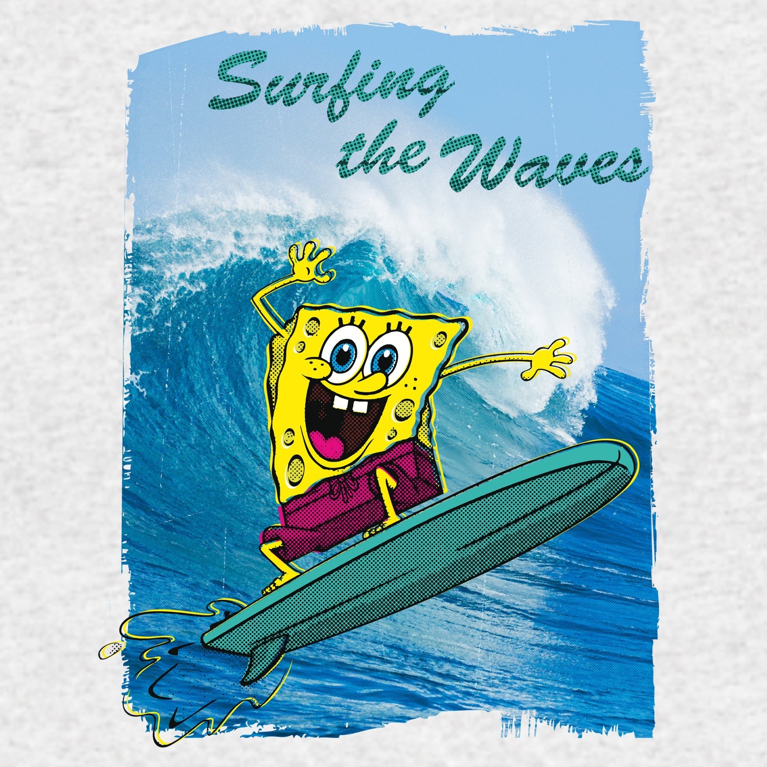 SpongeBob SquarePants Surfing Official Kid's T-Shirt ()