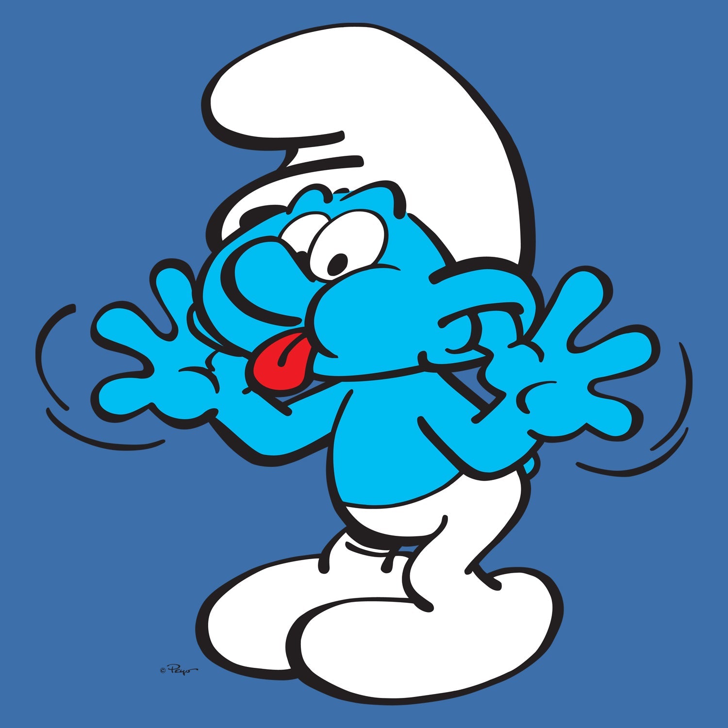 The Smurfs Jokey Smurf Tongue Official Kid's T-Shirt ()