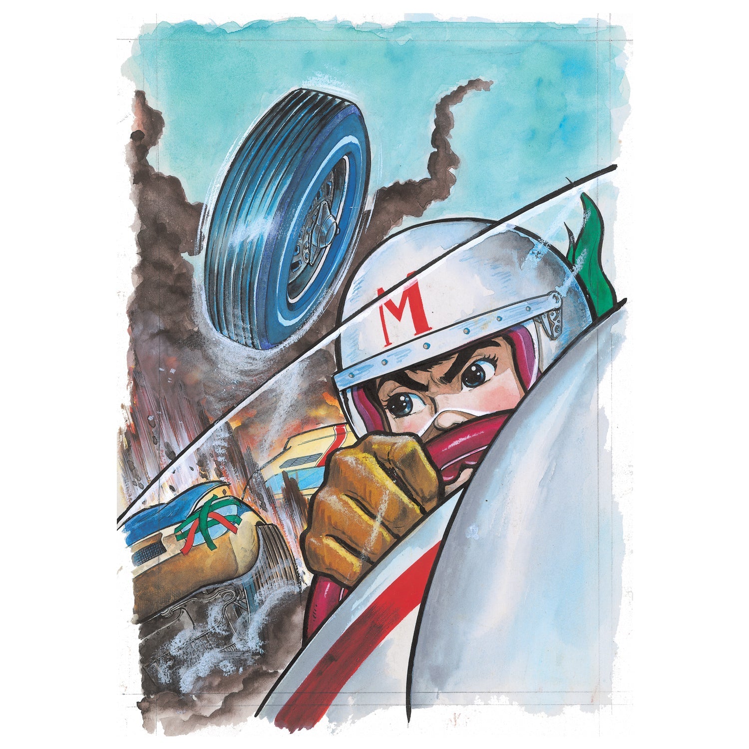 Speed Racer Poster Crash Official Men's T-shirt ()